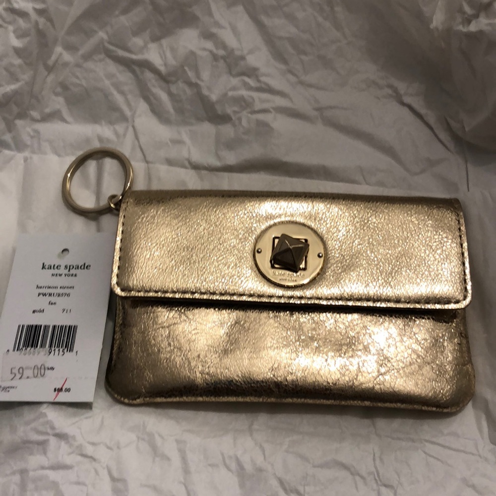 Kate Spade gold harrison street change purse